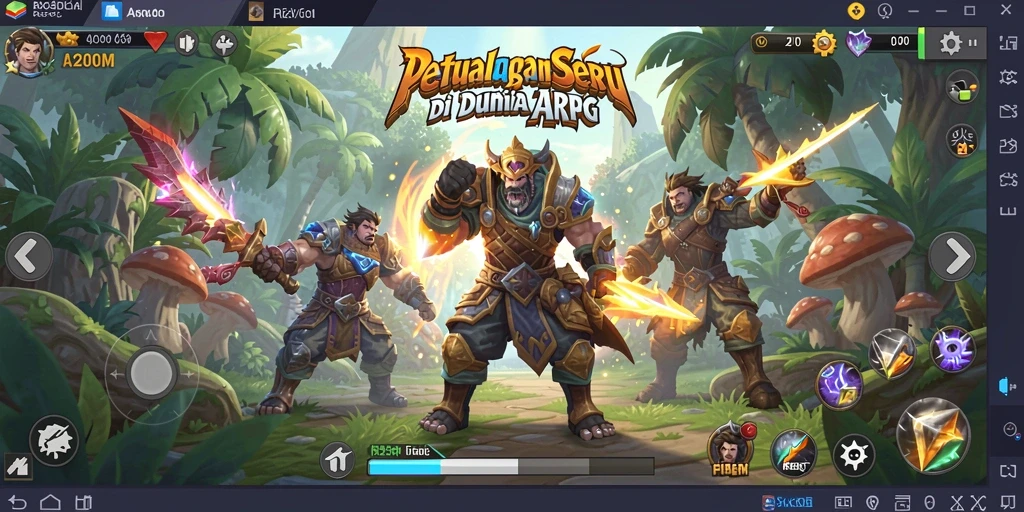Screenshot utama A200M yang menunjukkan aksi pertarungan yang mendebarkan.
