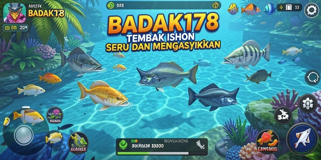 Tampilan gameplay tembak ikan yang memukau dan mengasyikkan.