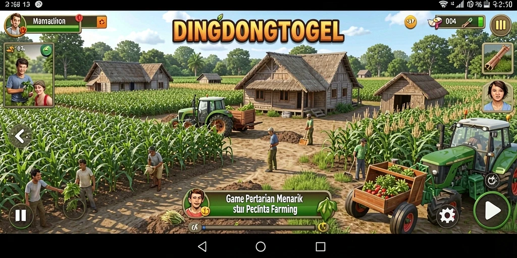 Screenshot DINGDONGTOGEL menampilkan gameplay seru pengalaman bertani.