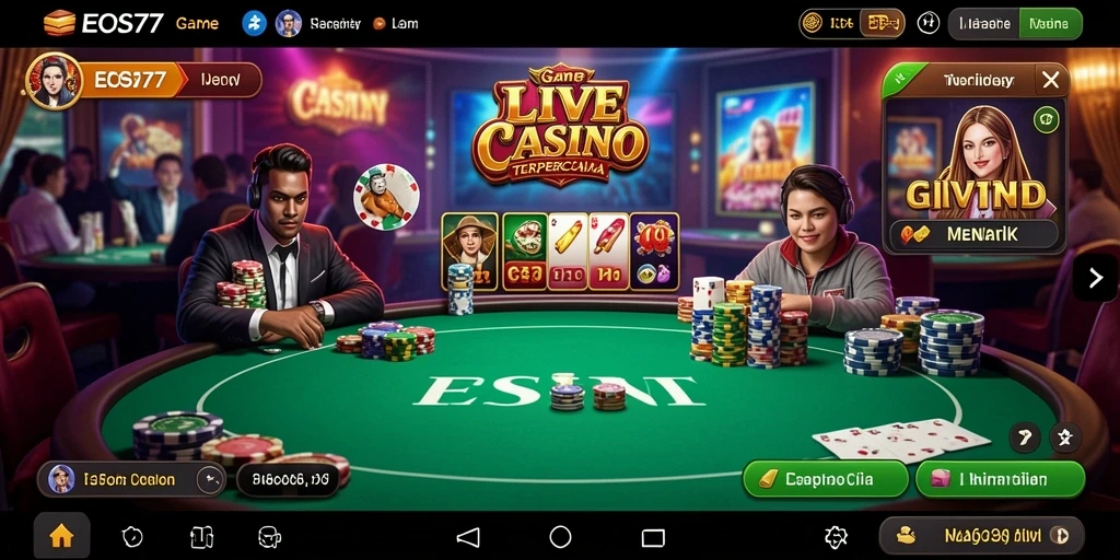 Tampilan menarik dari gameplay Live Casino yang mengasyikkan.
