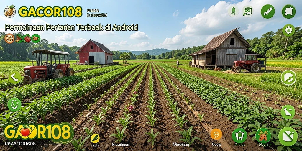 Tampilan screenshot utama GACOR108 menampilkan keseruan gameplay pertanian.