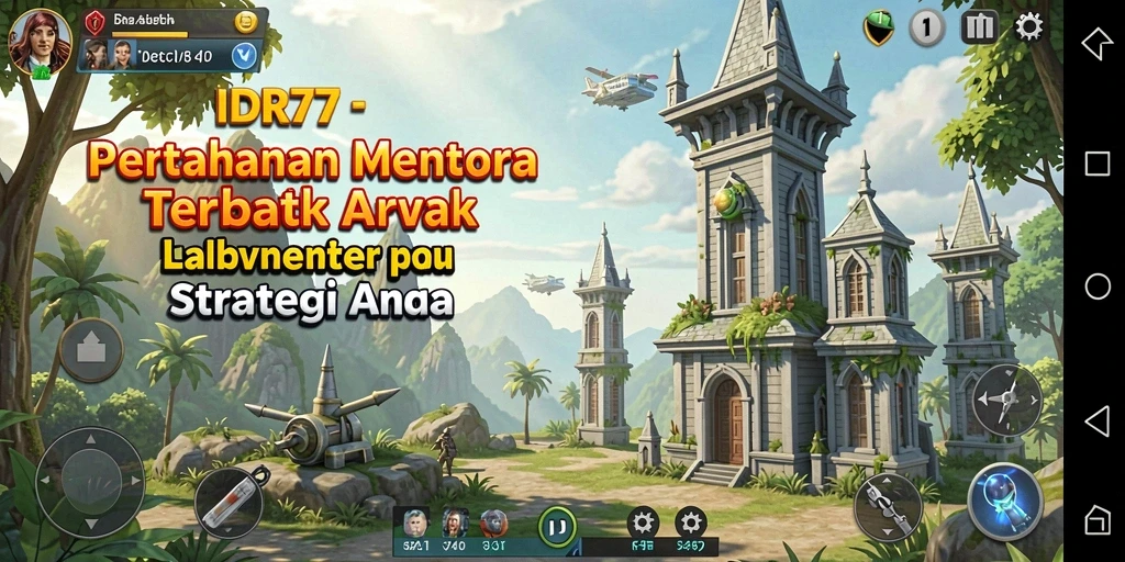Gameplay IDR77 menampilkan menara dalam aksi melawan gelombang musuh.