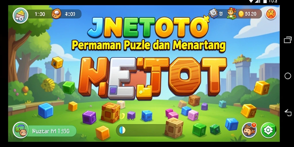 Tampilan gameplay seru dari JNETOTO, memperlihatkan berbagai puzzle menantang.