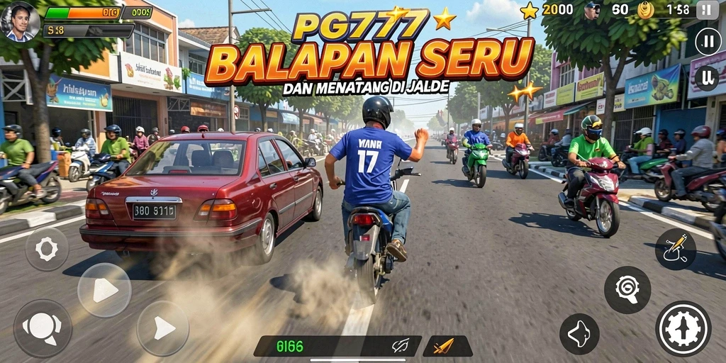 Gameplay Racing yang seru dan menegangkan di PG777.