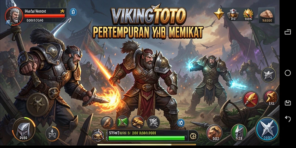 Tampilan gameplay VIKINGTOTO dengan strategi yang intens dan mendebarkan.